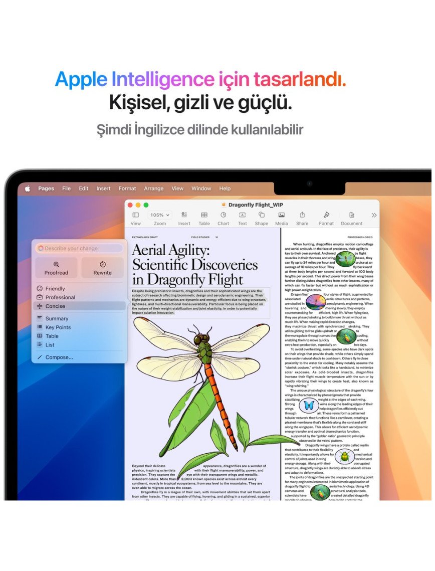 Apple MacBook Air M4 16GB 256GB SSD macOS 13" Taşınabilir Bilgisayar Gümüş MW0W3TU/A