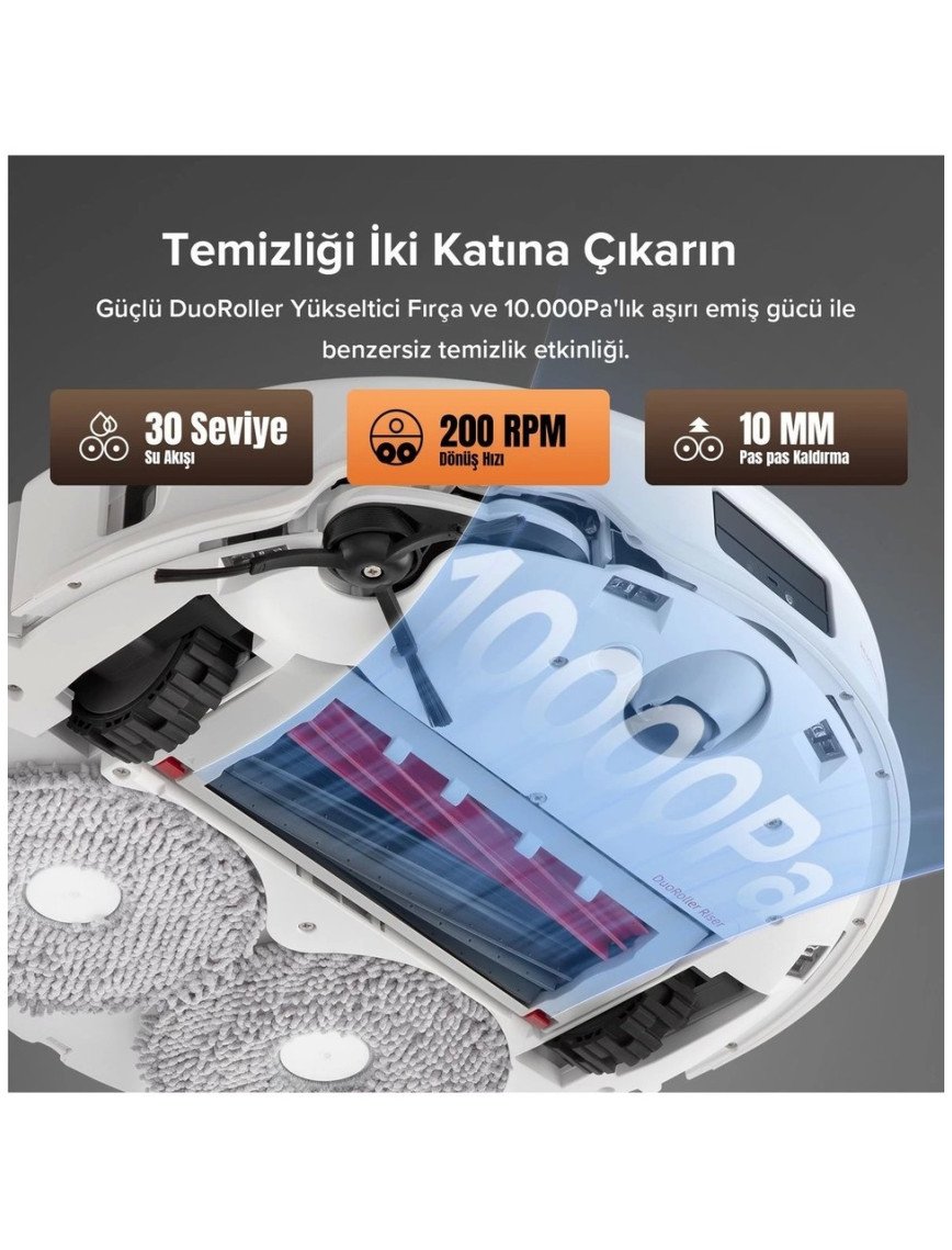 Roborock Q Revo Master Çöp Istasyonlu Akıllı Robot Süpürge - Beyaz